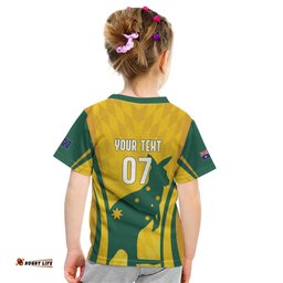 Australia Socceroos Custom Kid T Shirt 2026 Forever Golden LT7