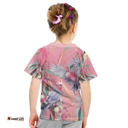 Australia Breast Cancer Awareness Kid T Shirt Pink Galah with Eucalyptus Flowers LT7