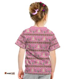 Australia Pink Galah Christmas Kid T Shirt Eolophus Roseicapilla Bottlebrush Seamless LT14