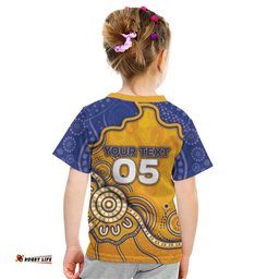 Custom Eagles Football Kid T Shirt Aboriginal Dot Art Pattern DT05