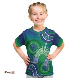 Australia Torres Strait Islanders Kid T Shirt Dhari Aboriginal Pattern LT14