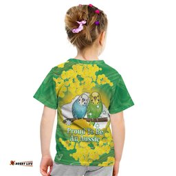 Budgerigar Australia Day Kid T Shirt Proud To Be An Aussie Opal National Color LT14