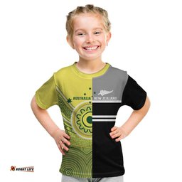 Custom Cricket AUNZ Spirit Kid T Shirt Aussie New Zealand Retro Edition LT9