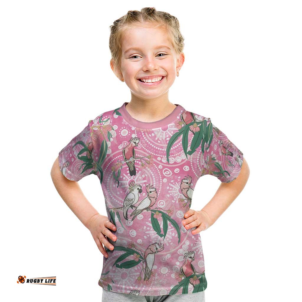 Australia Galah Aboriginal Kid T Shirt Breast Cancer Awareness LT7