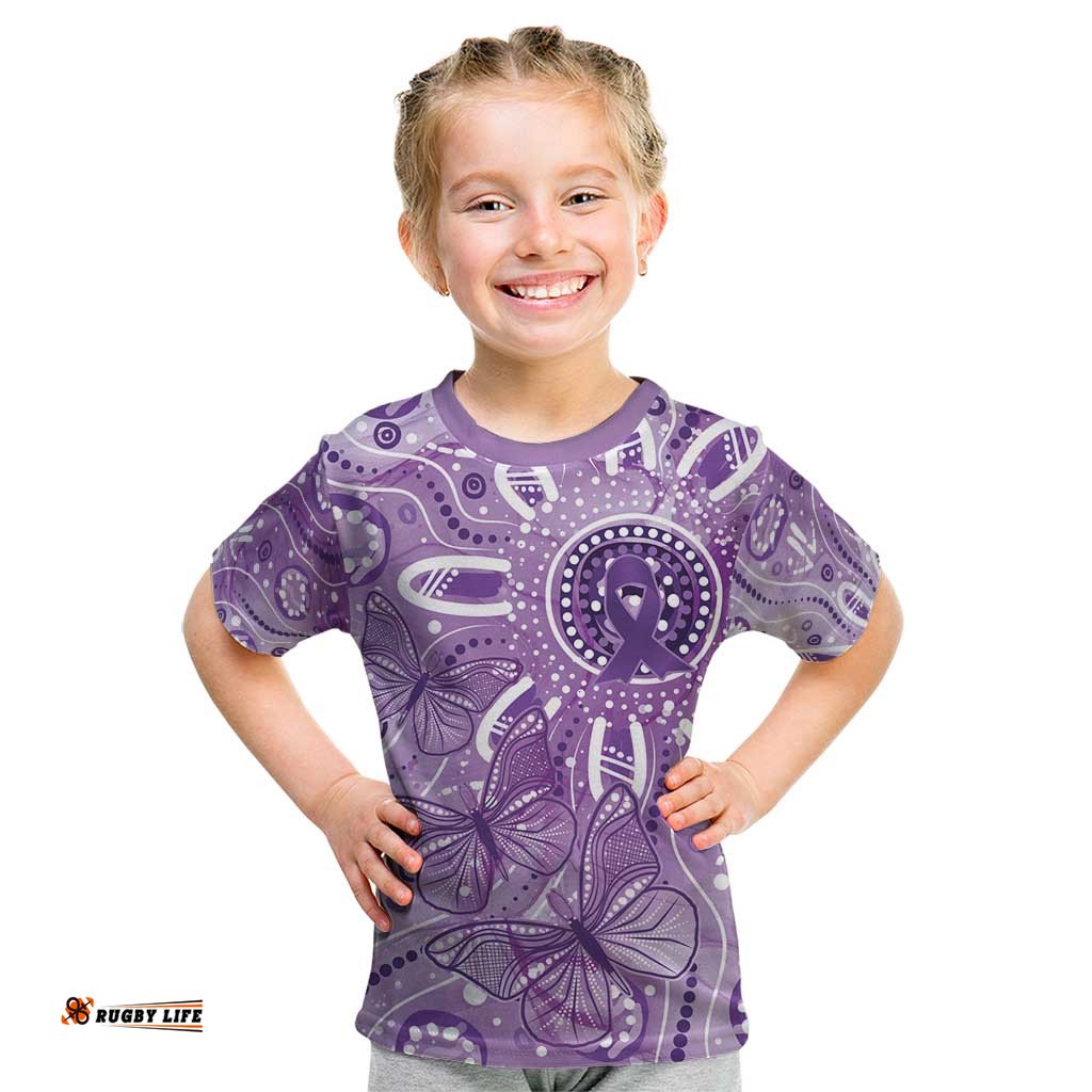 Australia Epilepsy Awareness Indigenous Kid T Shirt Butterfly Aboriginal Art LT7