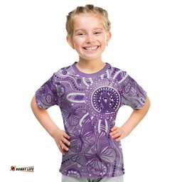 Australia Epilepsy Awareness Indigenous Kid T Shirt Butterfly Aboriginal Art LT7