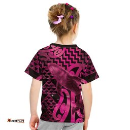 Humpback Whale Matariki New Zealand Kid T Shirt NZ Maori Paikea Poutama Luxury Pink LT14