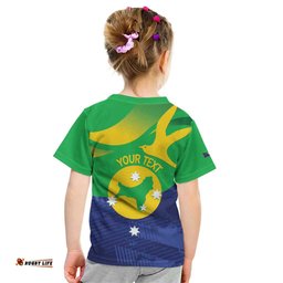 Personalised Australia Christmas Island Kid T Shirt Wilayah Pulau Krismas Flag Color LT14