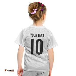 Custom New Zealand Football Kid T Shirt The Whites-Sporty T90 Style LT03