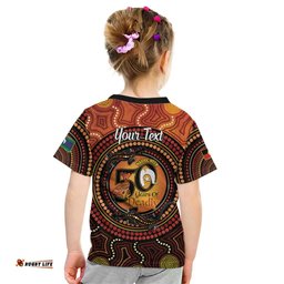 NAIDOC Week 2026 Personalised Kid T Shirt 50 Years of Deadly Lizard Kangaroo Aboriginal Art LT14
