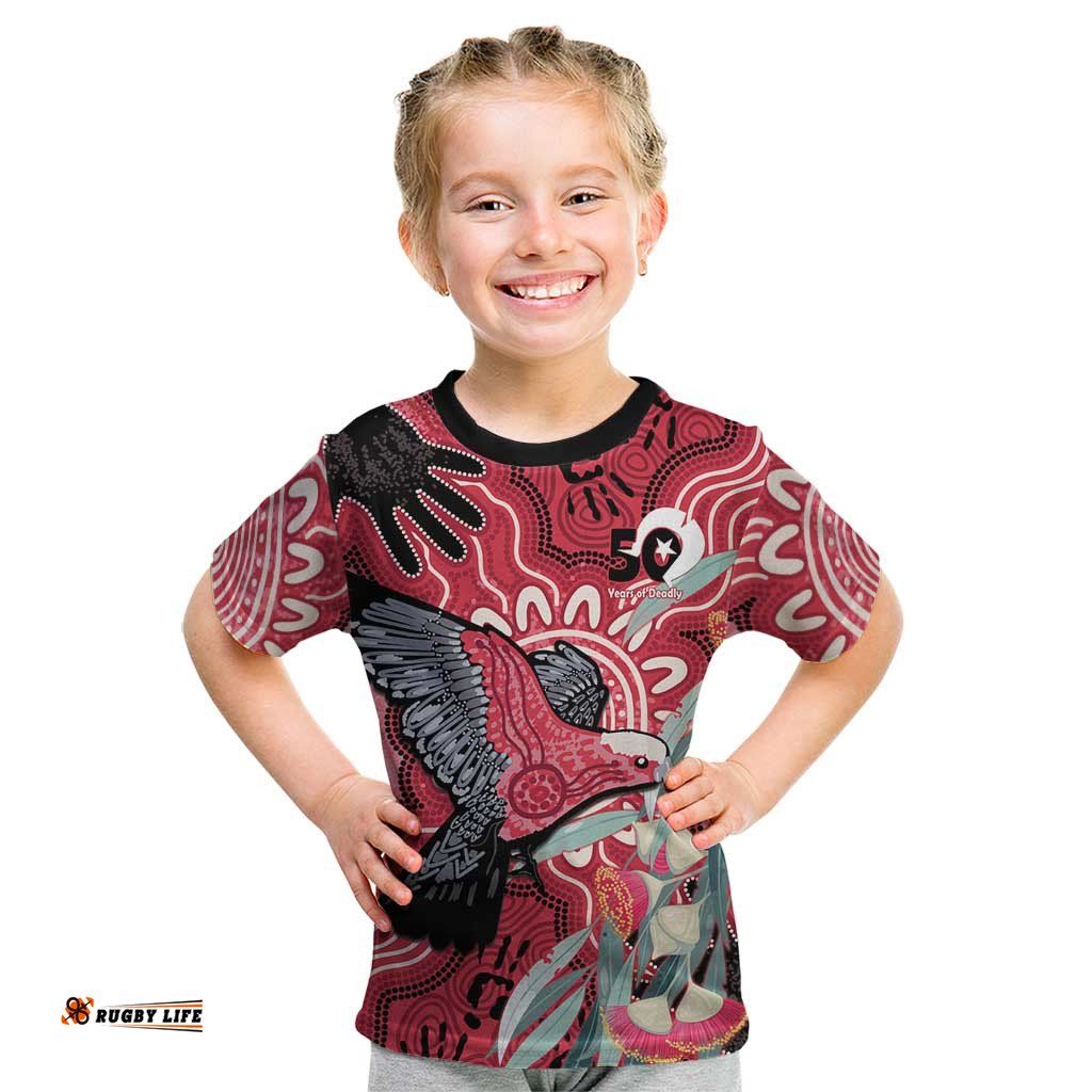 Personalised Australia Galah NAIDOC Week 2026 Kid T Shirt 50 Years of Deadly Aboriginal Art LT14