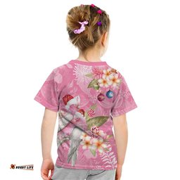 Joyful Pink Cockatoo Kid T Shirt Australia Christmas Vibes LT9