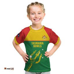 Custom Tasmania Bowls Australia Kid T Shirt Go Tasmanian Tridents LT14
