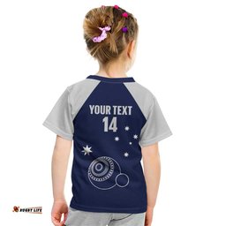 Custom Victoria Bowls Australia Kid T Shirt Go Champions Garden State LT14