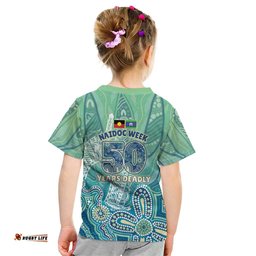 NAIDOC Week - 50 Years Deadly Torres Strait Kid T Shirt Pastel Waves LT7