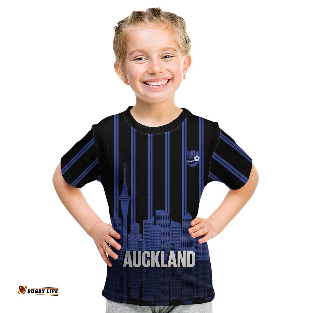 New Zealand Auckland Football Custom Kid T Shirt Go City of Sails Est 2025 LT14
