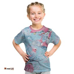 Galah Birds Australia Baby Blue & Pink Kid T Shirt LT7