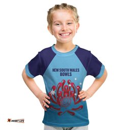 Custom New South Wales Bowls Australia Kid T Shirt Go Champions NSW Waratah LT14