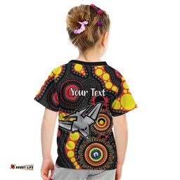 Essendon Bombers NAIDOC Week 2026 Personalised Kid T Shirt 50 Years of Deadly Aboriginal Art LT14