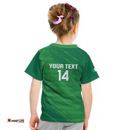 Custom Ireland Cricket Kid T Shirt Irish Celtic Knot - National Color LT14