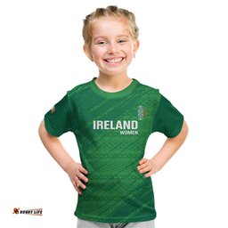 Custom Ireland Cricket Kid T Shirt Irish Celtic Knot - National Color LT14