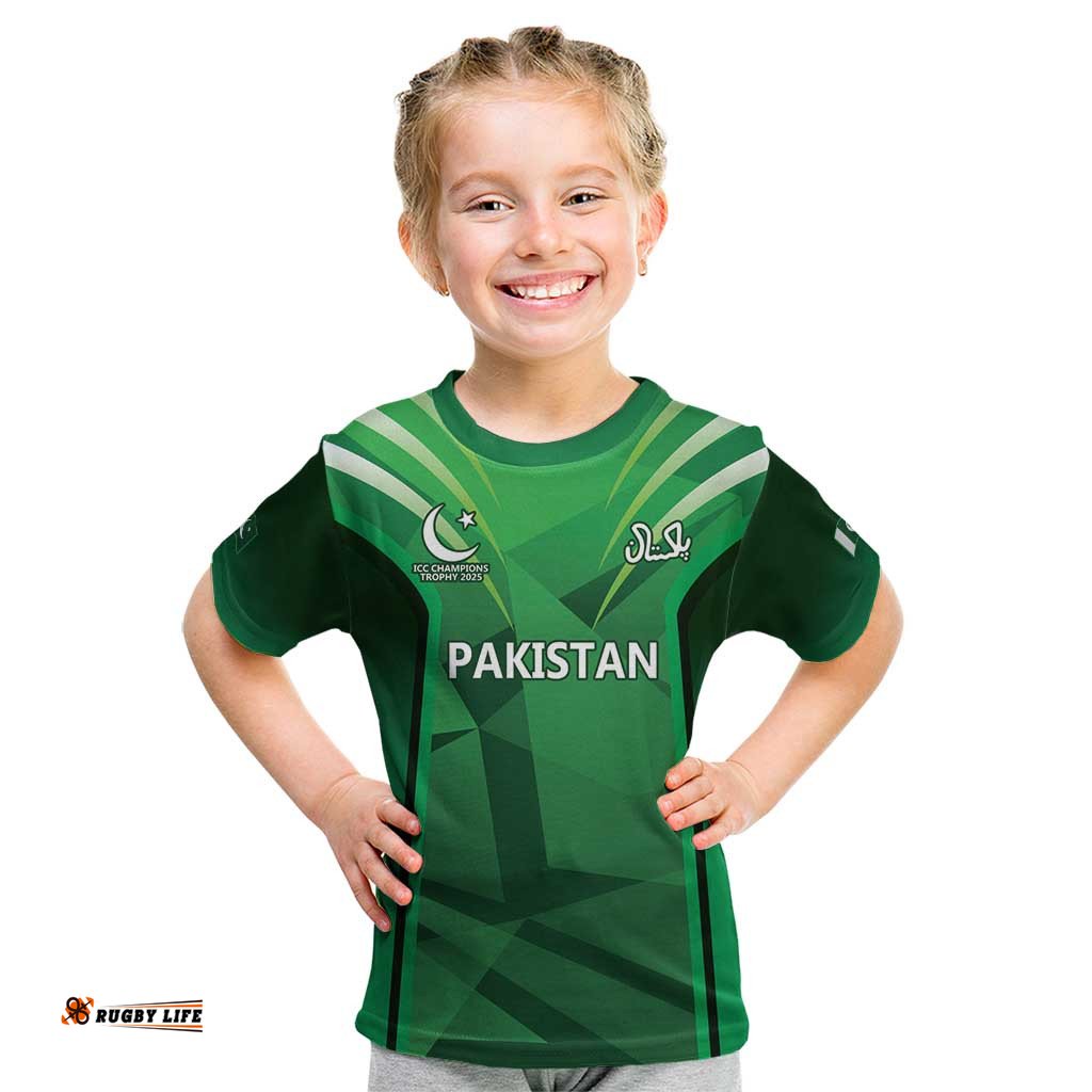 Pakistan Cricket Custom Kid T Shirt The Green Shirts with Sporty Pattern LT9