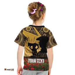 Personalised Australia Matildas ANZAC Day Kid T Shirt Last Post Poppy Lest We Forget LT14