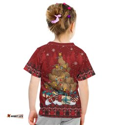Funny Kiwi Bird Xmas Tree Kid T Shirt New Zealand Tribal Christmas Spirit LT9