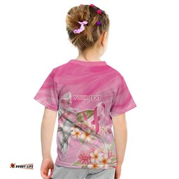 Personalised I Wear Pink For The Fight Kid T Shirt Australian Breast Cancer Spirit LT9