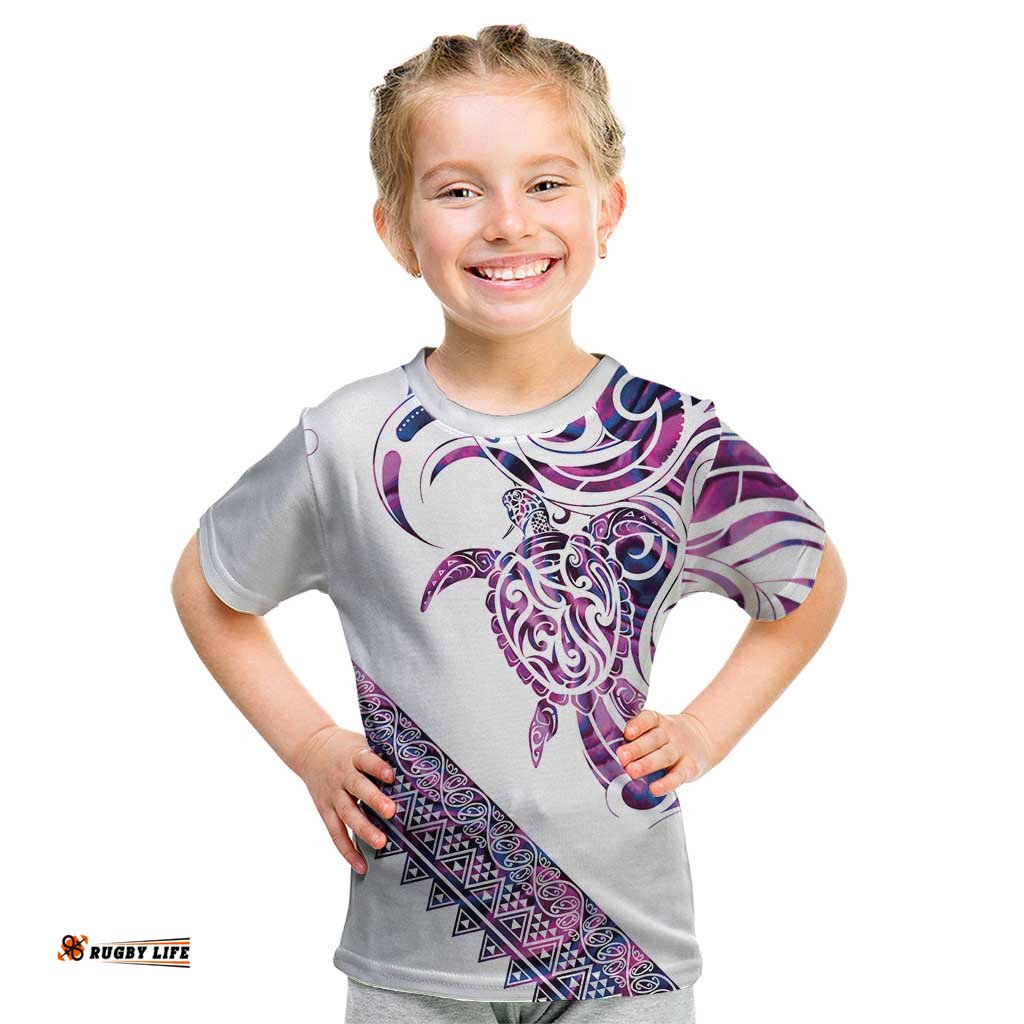 Mawhero Paua shell Kowhaiwhai Taniko Personalised Kid T Shirt Turtle Tattoo Maori Tribal Style LT9