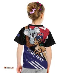 Personalised Australia Kangaroo Koala Together Kid T Shirt Special Edition LT01