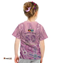 NAIDOC Week - 50 Years Deadly Kid T Shirt Pastel Wings LT7