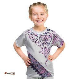 Mawhero Paua shell Kowhaiwhai Taniko Personalised Kid T Shirt Manta Ray Shark-Turtle Maori Tribal Style LT9