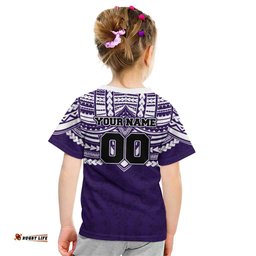 Personalized Fremantle Dockers Kid T Shirt Polynesian Tribal Pattern Heritage Football TS04
