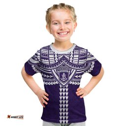 Personalized Fremantle Dockers Kid T Shirt Polynesian Tribal Pattern Heritage Football TS04