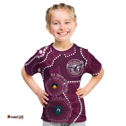 Sea Eagles NAIDOC Week 2026 Personalised Kid T Shirt 50 Years of Deadly Aboriginal Art LT14