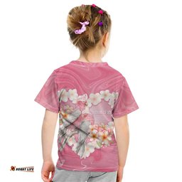 Personalised Pink Galah Australia Valentine's Day Kid T Shirt I Love You With All My Heart LT14
