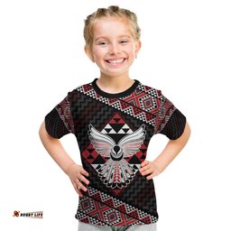 Taniko Aotearoa Kid T Shirt Poutama Mix Piwakawaka - Ver02 LT7