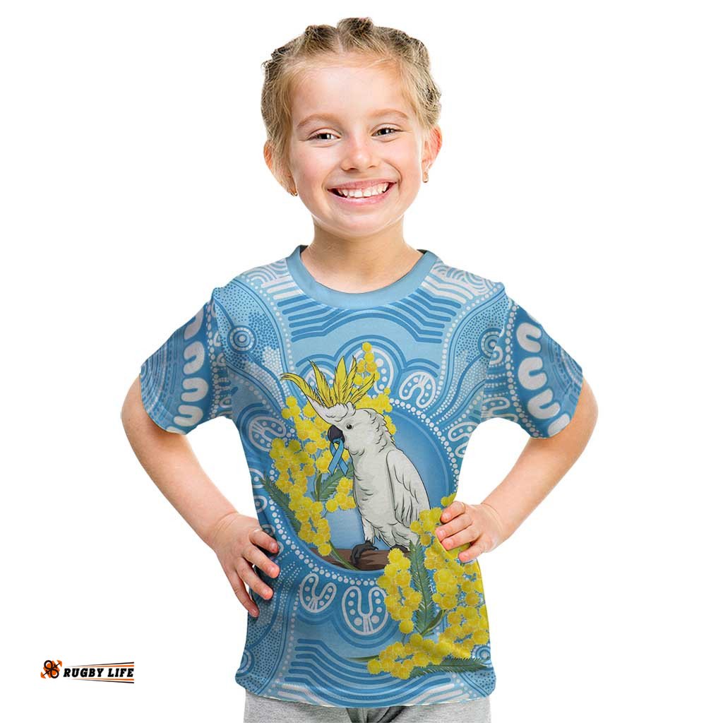 World Diabetes Day Australia Kid T Shirt Yellow-crested Cockatoo Golden Wattle Aboriginal LT14
