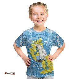 World Diabetes Day Australia Kid T Shirt Yellow-crested Cockatoo Golden Wattle Aboriginal LT14