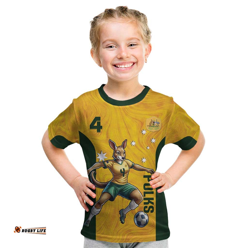 Polkinghorne Australia Matildas Kid T Shirt 2024 Thank You Polks LT14