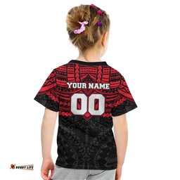 Personalized St Kilda Saints Kid T Shirt Polynesian Tribal Pattern Heritage Football TS04