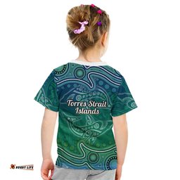 Torres Strait Islands Kid T Shirt Shark Indigenous Australian Tribal Dot Art TS04
