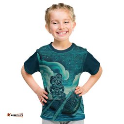 Personalised New Zealand Waitangi Day Kid T Shirt Hei Tiki With Maori Waka - Whakarare Pattern LT14