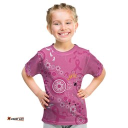 Pink Ribbon Australia Kid T Shirt Breast Cancer Awareness Aboriginal Cacatua leadbeateri LT14