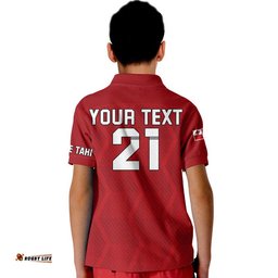 Custom Text And Number Tonga Rugby Sevens Kid Polo Shirt Sporty Style
