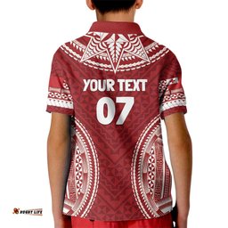Personalized Mate Maa Tonga Rugby Kid Polo Shirt Ofa Atu Tonga