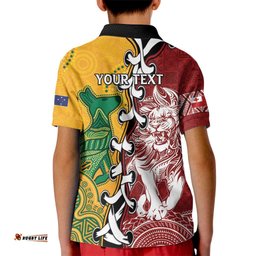 Mate Ma'a Tonga Vs Australia Rugby Personalized Kid Polo Shirt Special Mascots