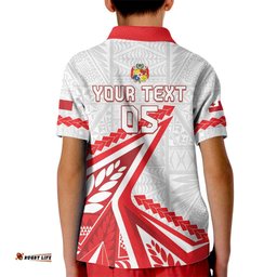 Custom Tonga Rugby 2024 Pacific Kid Polo Shirt Go Ikale Tahi