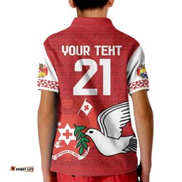 Custom Tonga Rugby Kid Polo Shirt Mate Maa Kupesi Style